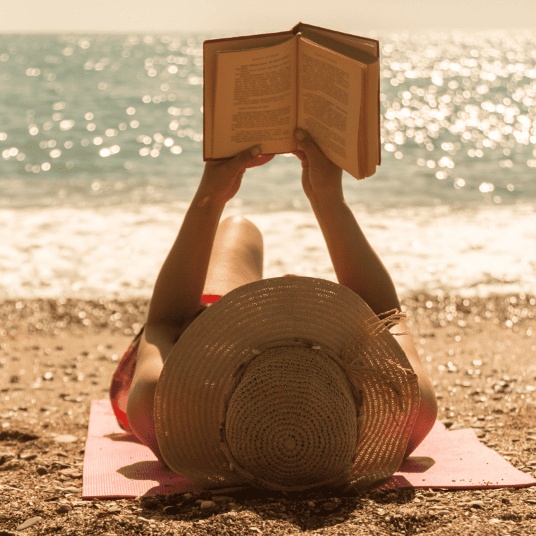 A Book-Lovers Guide to Travel Blog Image, Beach Reading